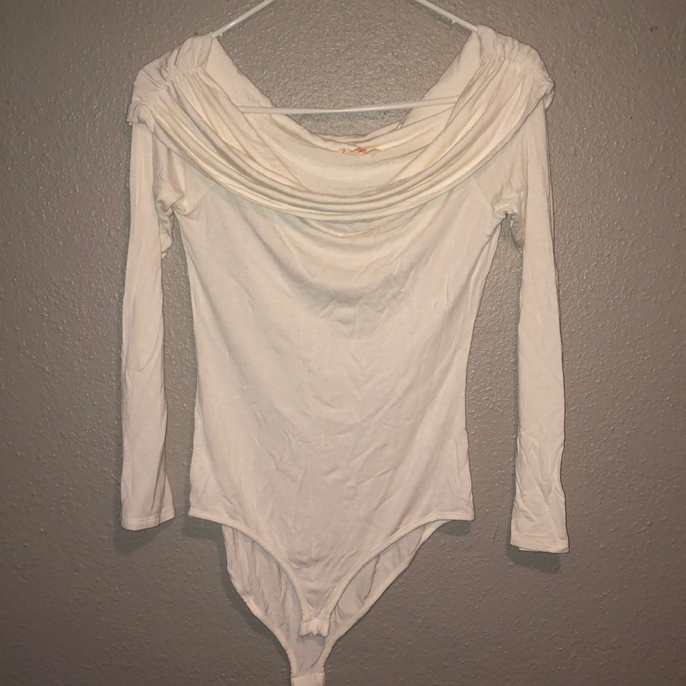 White off the shoulder body suit